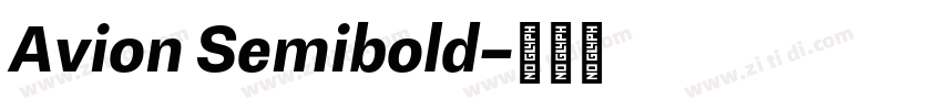 Avion Semibold字体转换
